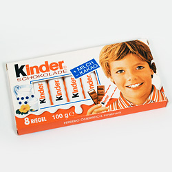 kinder Schokolade 90er bis 90er-Jahre